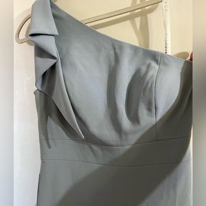 Azazie Bridesmaid Dress. Size 12. Dusty blue. One shoulder